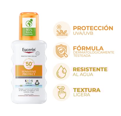 Protector Solar Eucerin Sun Spray Niños Fpf50 200 ml