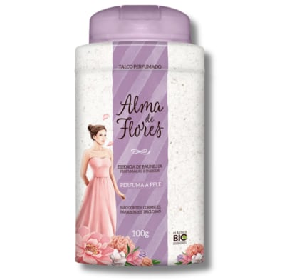 TALCO CORPORAL ALMA DE FLORES ROSADO 100 GR