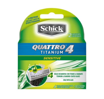 Repuestos Schick Quattro Titanium 2 Unidades