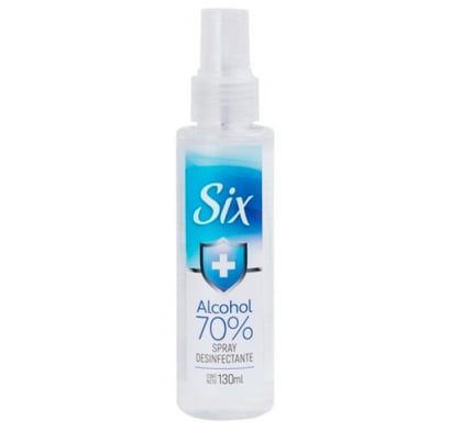Alcohol Six Antiséptico 70% 130 ml