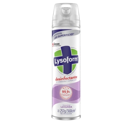 DESODORANTE DE AMBIENTES DESINFECTANTE LYSOFORM LAVANDA 360 CC