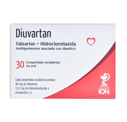 Diuvartan 80 mg/12.5 mg 30 Comprimidos Recubiertos