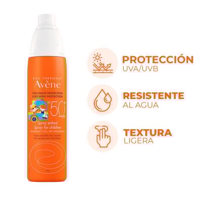 Protector Solar Avène Spray Niños FPS50+ 200 ml