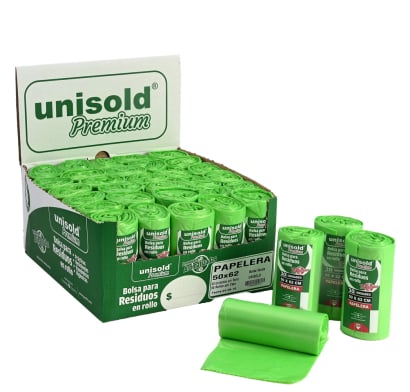 Bolsas de Residuos Unisold 50 x 62 cm 30 Unidades Verde
