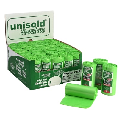 Bolsas de Residuos Unisold 50 x 62 cm 10 Unidades Verde
