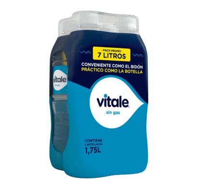 FUNDA X 4 VITALE MULTIPACK 1.75 SIN GAS