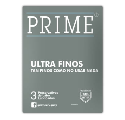 Preservativos Prime Ultrafino 3 Unidades