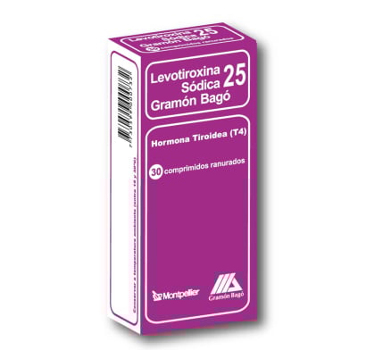 Levotiroxina 25 mcg 30 Comprimidos Ranurados