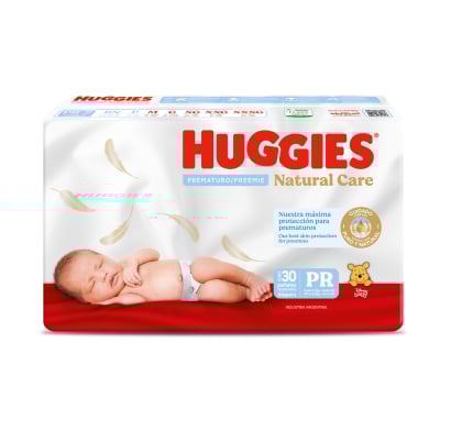 Pañales Huggies Natural Care Prematuro 30 Unidades
