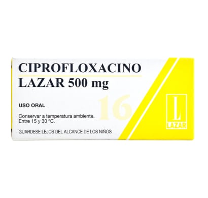 Ciprofloxacina 500 mg 16 Comprimidos Recubiertos