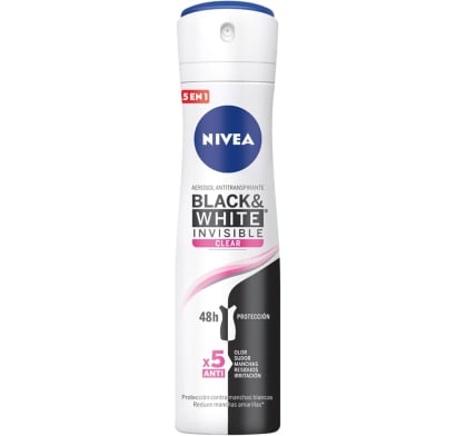 Antitranspirante en Aerosol Nivea Woman Black & White Invisible Clear 150 ml