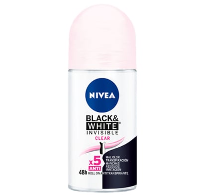 Antitranspirante en Roll On Nivea Woman Black & White Clear 50 ml