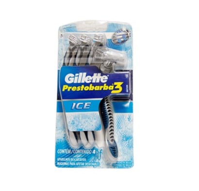 Afeitadora Gillette Prestobarba 3 Hombre Ice 4 Unidades