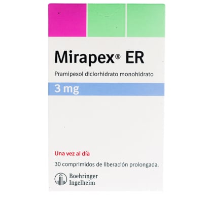 Mirapex ER 3 mg 30 Comprimidos