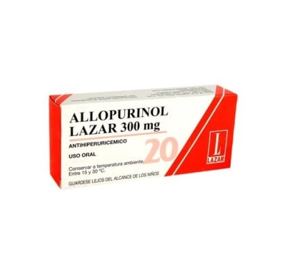 Allopurinol Lazar 300 mg 20 Comprimidos