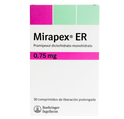 Mirapex ER 0.75 mg 30 Comprimidos