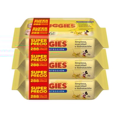 Toallitas Húmedas Huggies Limpieza Cotidiana 288 Unidades