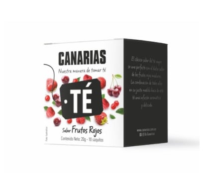Té Negro y Frutos Rojos Canarias 10 Saquitos
