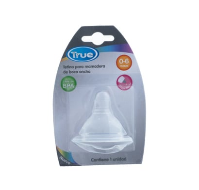 TETINA TRUE SILICONA REDONDA BOCA ANCHA
