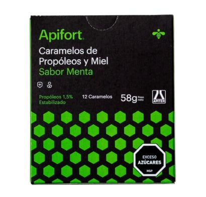 CARAMELOS PROPELEO MIEL/MENTA 12 UNIDADES