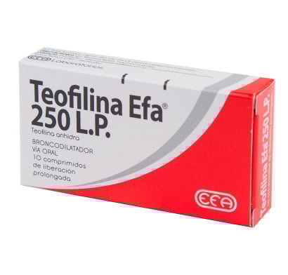 Teofilina Efa 250 mg 10 Comprimidos LP