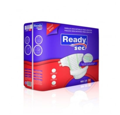 PAÑAL READYSEC ADULTO TALLE MEDIO X24 UNIDADES.