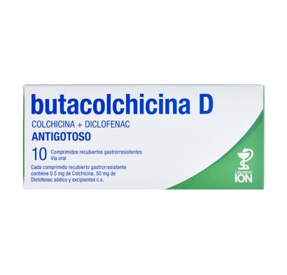 Butacolchicina D 0.5 mg/50 mg 10 Comprimidos Recubiertos Gastrorresistentes