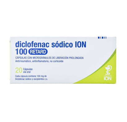 Diclofenac Sódico ION Retard 100 mg 20 Cápsulas