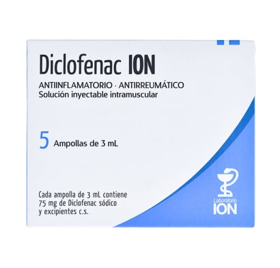 Diclofenac ION 75 mg/3 mL 5 Ampollas