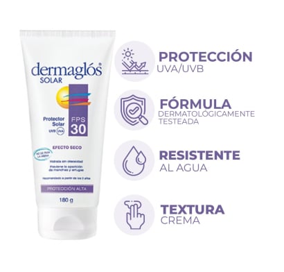 Protector Solar Dermaglós Efecto Seco FPS30 180 g
