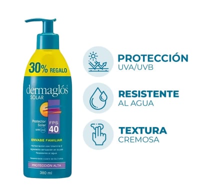 Protector Solar Dermaglós FPS40 380 ml