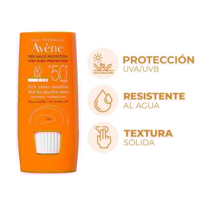 Protector Solar Stick Avène Naranja FPS50+ 8 g