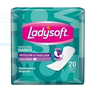 Protectores Diarios Ladysoft Protección Ultradelgada 20 Unidades