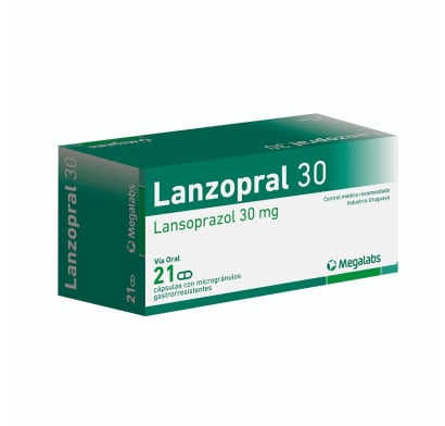 LANZOPRAL 30 MG 21 CÁPSULAS