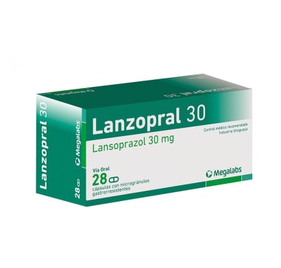 LANZOPRAL 30 MG 28 CÁPSULAS