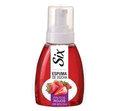Jabón Líquido en Espuma para Ducha Six Frutos Rojos Corporal 270 ml