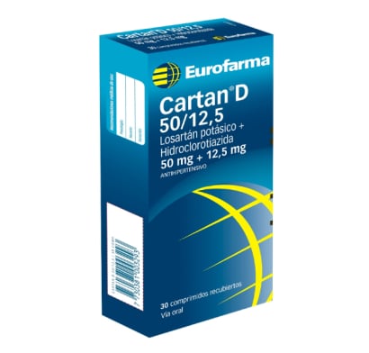 Cartan D 50/12.5 mg 30 Comprimidos