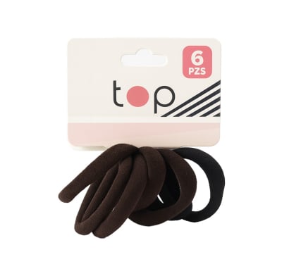 Gomitas para el Pelo Top Finas 6 Unidades