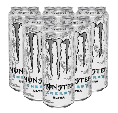 Funda Energizante Monster Zero Ultra 473 ml 6 Unidades