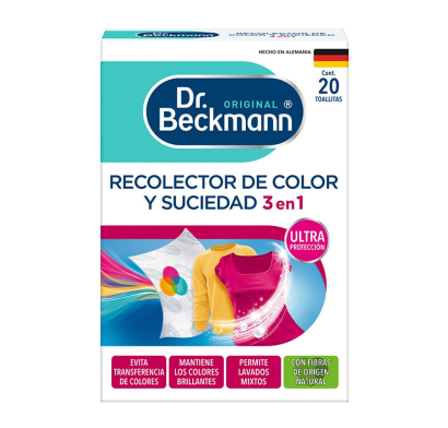 Recolector de Color y Suciedad Dr. Beckmann 20 Toallitas