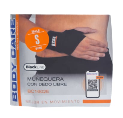 MUÑEQUERA CON DEDO LIBRE BLACK LINE S