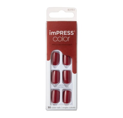 Uñas Postizas Adhesivas Kiss Color Impress Espress Yourself 30 Piezas
