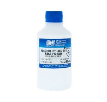 Alcohol Etílico Rectificado 95% DIU 250 ml