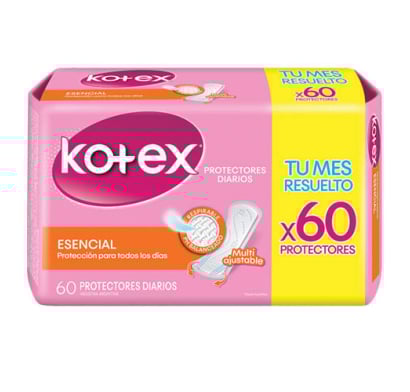 PROTECTORES DIARIOS KOTEX CLASSIC SIN PERFUME X60 UNIDADES