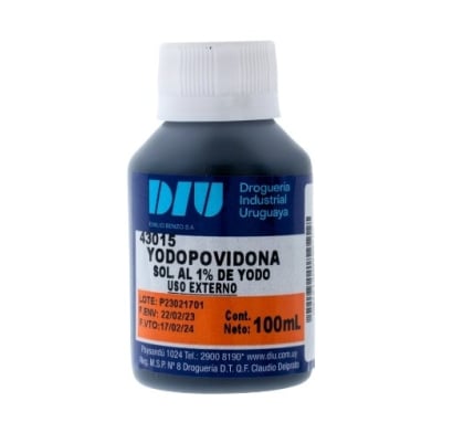 Yodopovidona Solución al 1% Diu 100 ml
