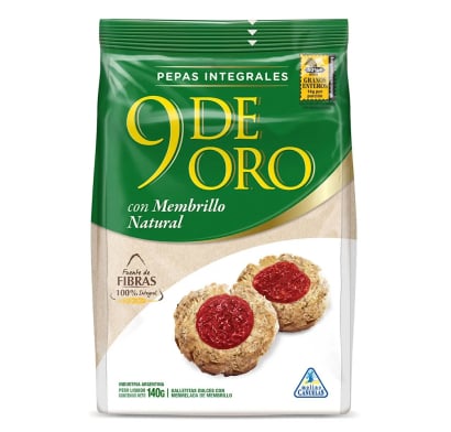 Galletita 9 de Oro Pepa Membrillo Integral 140 g