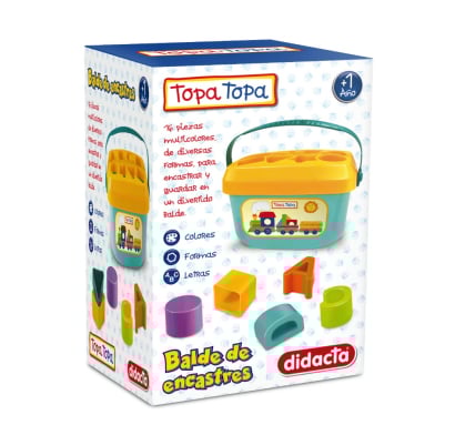Balde de Encastres Didacta Topa Topa 16 Piezas