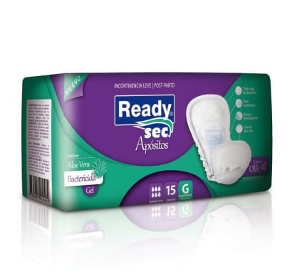 APOSITO READYSEC TALLE GRANDE X15 UNIDADES.