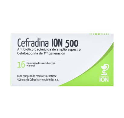 Cefradina ION 500 mg 16 Comprimidos Recubiertos