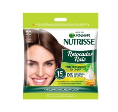Retocador de Raíz Garnier Nutrisse N°50 Colorante 20 g + Revelador 20 ml